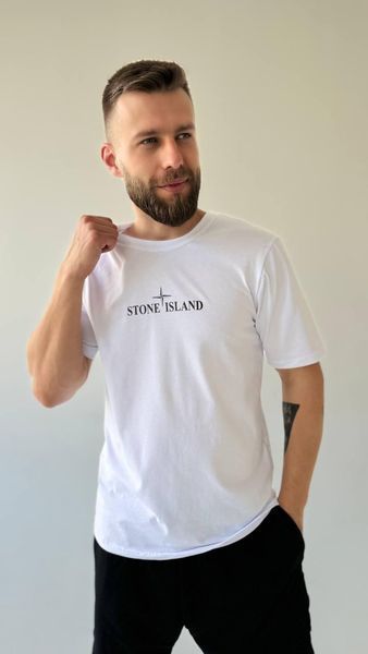 Мужская футболка Stone Island белая Тенниска Стон Айленд Univer-000513 (коп2) фото