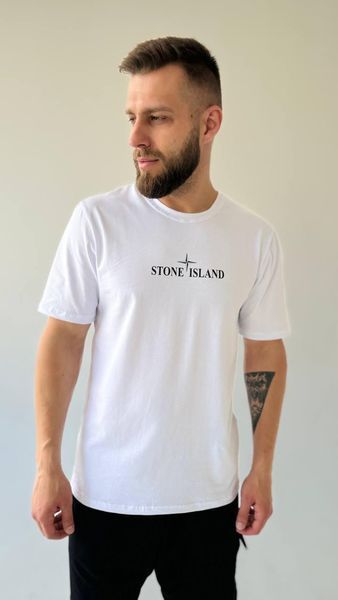 Мужская футболка Stone Island белая Тенниска Стон Айленд Univer-000513 (коп2) фото