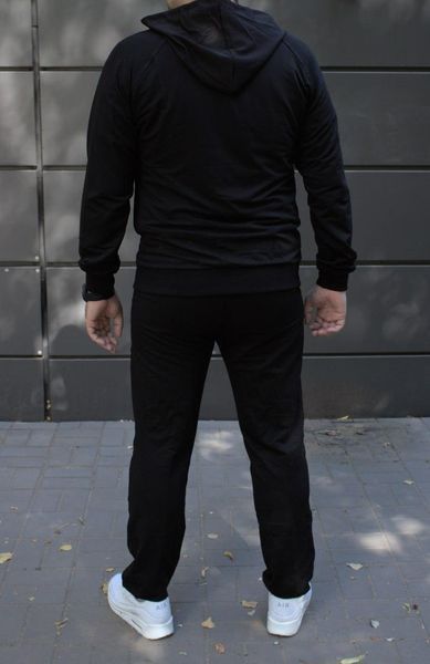 Чоловічий спортивний костюм Nike Батал чорний Комплект Найк з капюшоном univer-1 фото