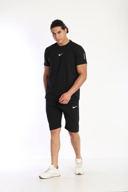 Чоловічий літній костюм Nike Nocta Футболка Шорти чорний комплект Найк моло-NKT-1 фото