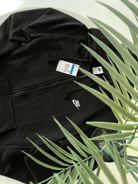 Мужское зимнее худи Nike черное Толстовка с капюшоном Найк Гла-129 фото