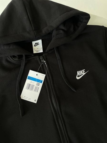 Мужское зимнее худи Nike черное Толстовка с капюшоном Найк Гла-129 фото