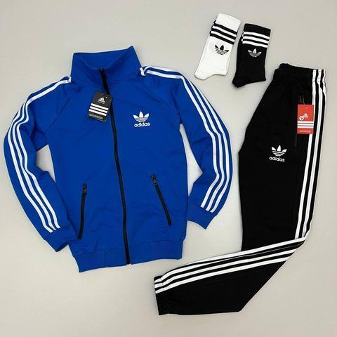 Мужской спортивный костюм Adidas красный Комплект Адидас с молнией univer-106 фото