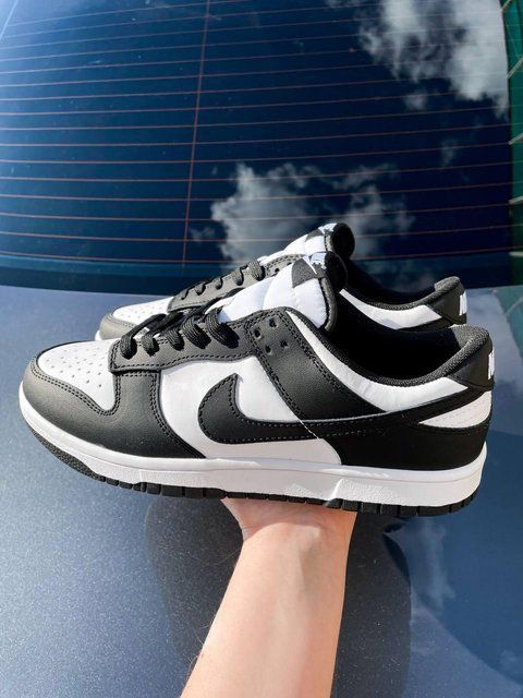 Мужские кроссовки Nike Dunk белые с черным кеды Найк Данк весенние летние Скр-DLS031203-ТА фото