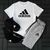 Чоловічий літній костюм Adidas Футболка Шорти Кепка Барсетка білий із сірим Ow-128 фото