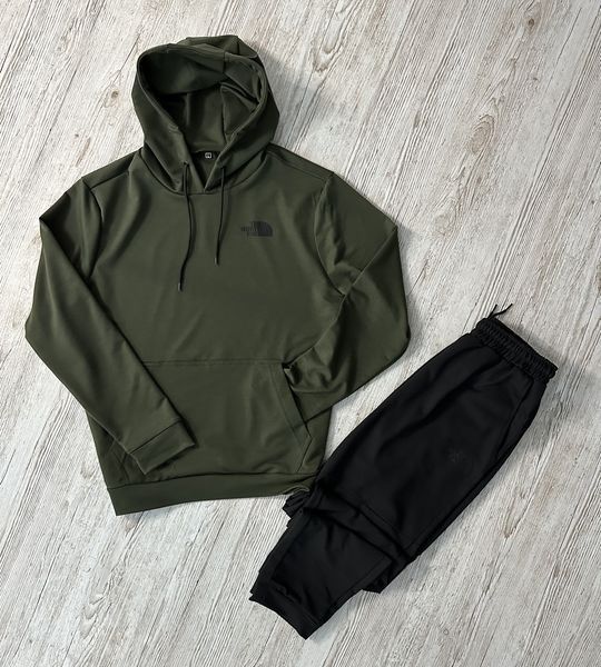 Чоловічий спортивний костюм The North Face чорний з хакі КомплектТНФ Худі Штани Rap-RD114/RD119 фото
