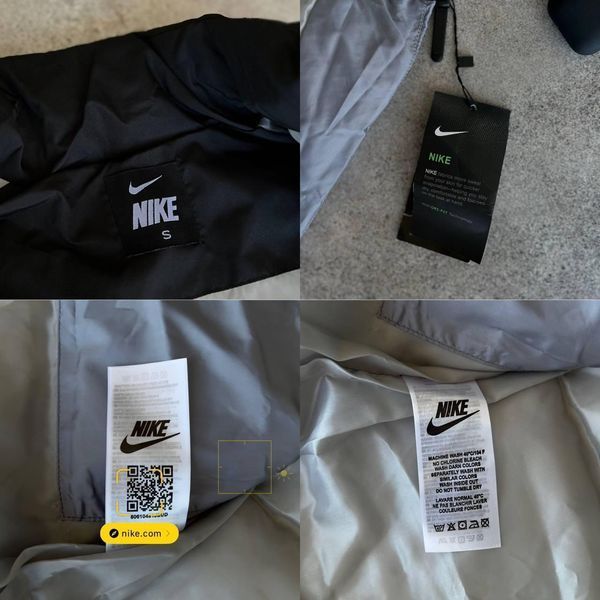 Мужская жилетка Nike без капюшона из плащевки серая с черным Безрукавка Найк демисезонная Моло-5TN фото