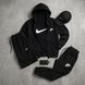 Мужской спортивный костюм Nike 5в1 черный Hot-111 фото 2