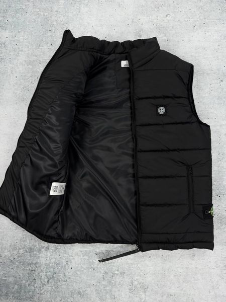 Мужская жилетка Stone Island черная Безрукавка Стон Айленд Хар-548 фото