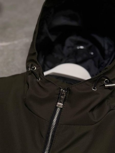 Мужская ветровка Stone Island с патчем хаки Куртка Стон Айленд из плащевки Моло-SN102 фото