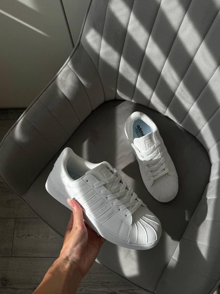 Женские кроссовки Adidas Superstar классические белые Адидас Суперстар Arm-F_dd223 фото