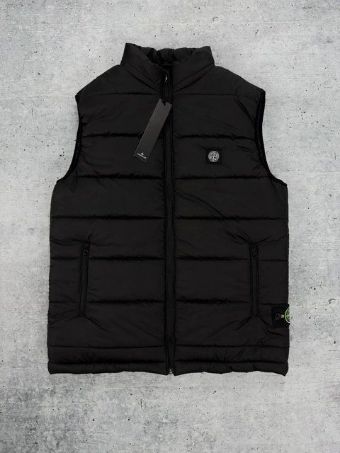 Мужская жилетка Stone Island черная Безрукавка Стон Айленд Хар-548 фото