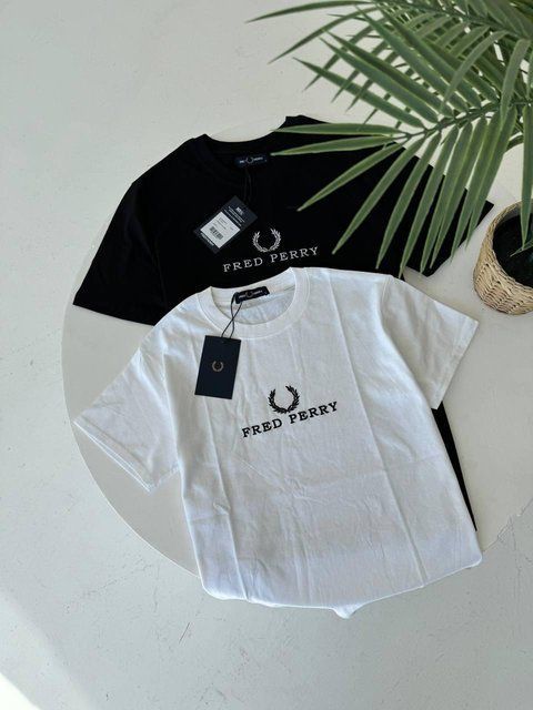 Чоловіча футболка Fred Perry біла Фред Перрі Гла-1 фото
