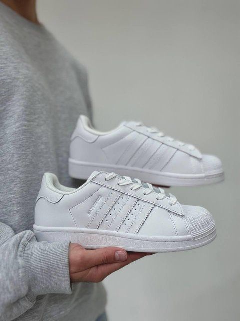 Женские кроссовки Adidas Superstar классические белые Адидас Суперстар Arm-F_dd223 фото