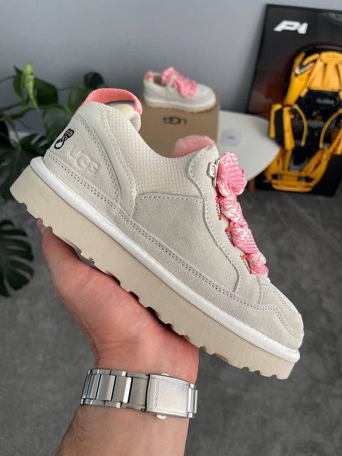 Женские зимние кроссовки UGG Lowmel Sneaker бежевые Las-1704 фото