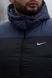 Мужская зимняя куртка Nike синяя с черным Пуховик Найк с капюшоном Intr-1592560834 фото 7