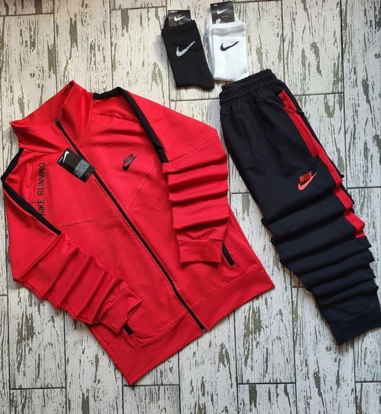 Чоловічий спортивний костюм Nike білий Комплект Найк Кофта на змійці Штани Seas-24 фото
