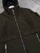 Мужская ветровка Stone Island с патчем хаки Куртка Стон Айленд из плащевки Моло-SN102 фото 4