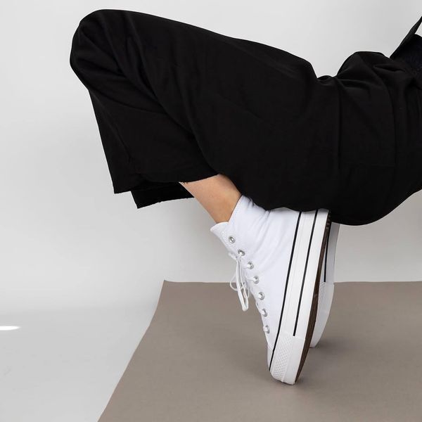 Жіночі кеди Converse All Star високі білі на платформі Кросівки Конверси текстиль Arm-Wh_KN_34 фото