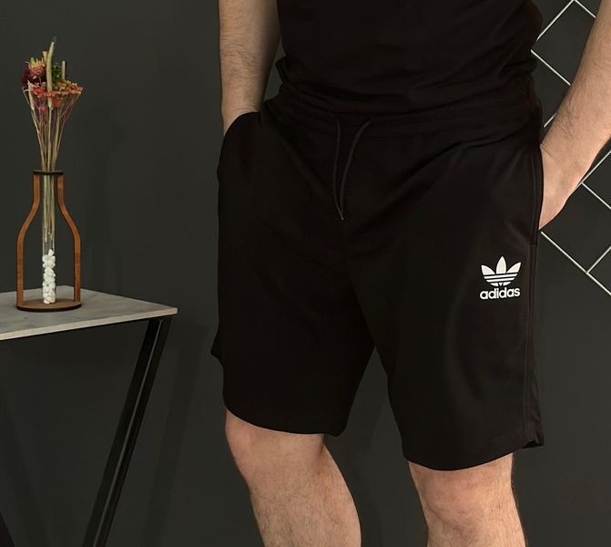 Чоловічий літній костюм Adidas Футболка Шорти комплект Адідас чорний Rap-RD180/RD212 фото