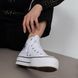 Жіночі кеди Converse All Star високі білі на платформі Кросівки Конверси текстиль Arm-Wh_KN_34 фото 6