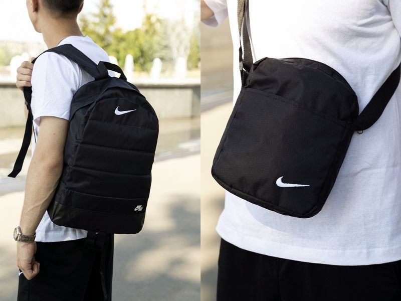 Рюкзак Nike і кепка чорний Портфель Найк Intr-1702345617 фото