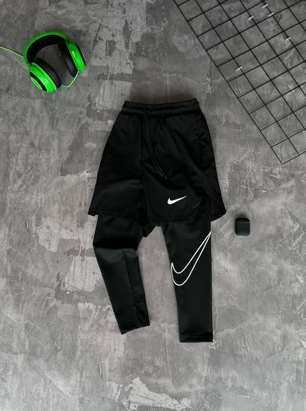 Мужские спортивные шорты Nike черные с лосинами для тренировок Найк Моло-GH407 фото