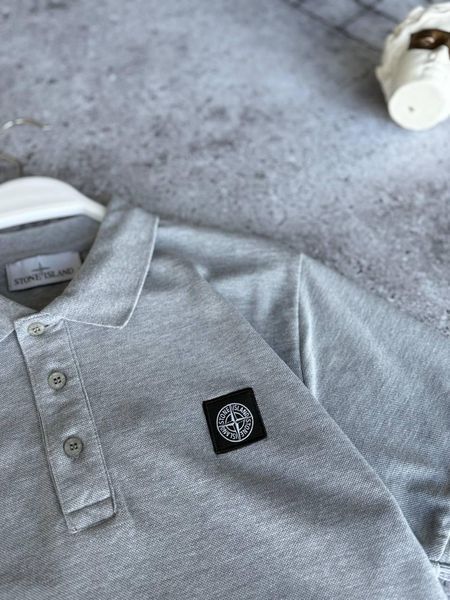 Чоловіча футболка Поло Stone Island сіра Теніска Стон Айленд Моло-Dib/11 фото