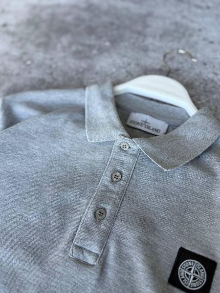 Чоловіча футболка Поло Stone Island сіра Теніска Стон Айленд Моло-Dib/11 фото