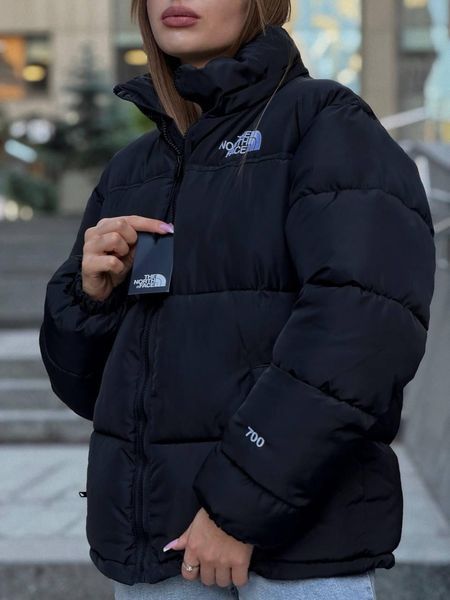 Женская зимняя куртка The North Face оверсайз до -25*С Пуховик ТНФ черный Arm-TN12 (коп6) фото