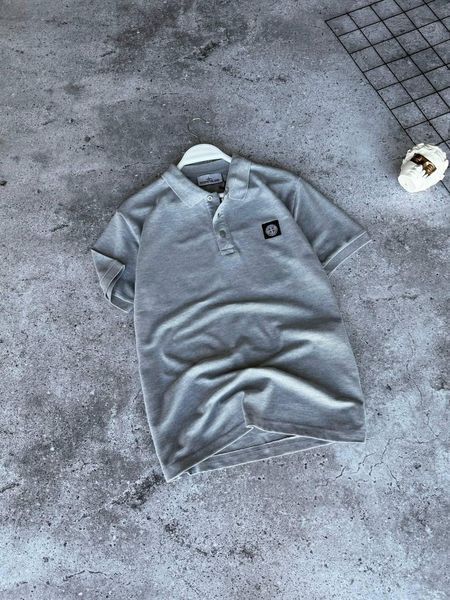 Чоловіча футболка Поло Stone Island сіра Теніска Стон Айленд Моло-Dib/11 фото