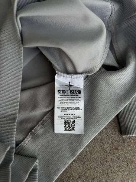 Мужской свитшот Stone Island серый Кофта Стон Айленд без капюшона Моло-63-6 фото