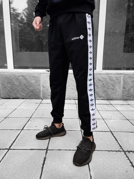 Чоловічий спортивний костюм Adidas із лампасами чорний Комплект Адідас Худі Штани Will-50 фото