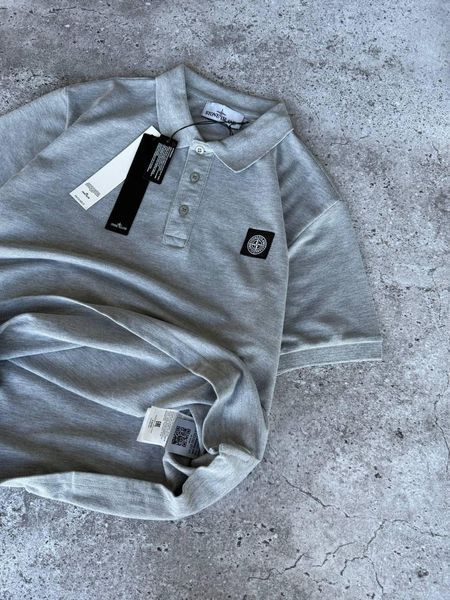 Чоловіча футболка Поло Stone Island сіра Теніска Стон Айленд Моло-Dib/11 фото