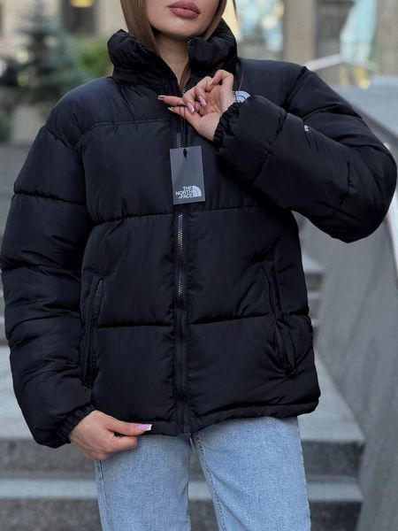 Женская зимняя куртка The North Face оверсайз до -25*С Пуховик ТНФ черный Arm-TN12 (коп6) фото