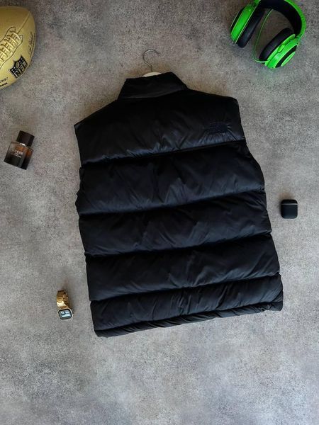 Мужская жилетка The North Face без капюшона черная Безрукавка ТНФ из плащевки Моло-TNF60 фото