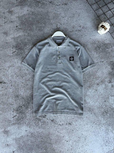 Мужская футболка Поло Stone Island серая Тенниска Стон Айленд Моло-Dib/11 фото