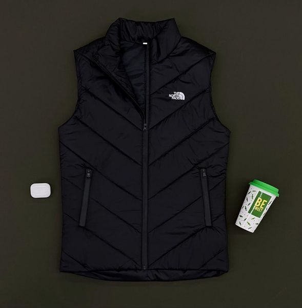 Чоловіча жилетка The North Face без капюшона із плащівки чорна Безрукавка ТНФ Intr-1620135562 фото