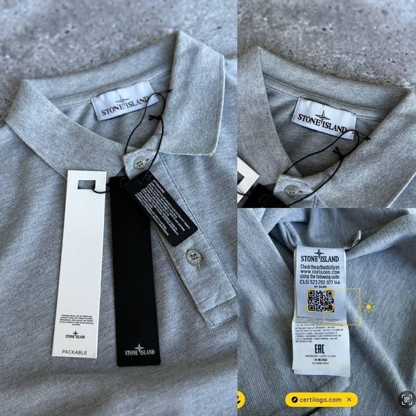 Чоловіча футболка Поло Stone Island сіра Теніска Стон Айленд Моло-Dib/11 фото