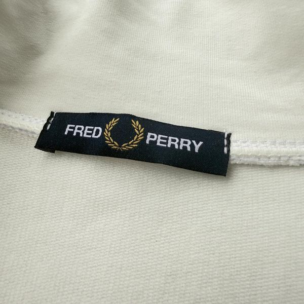 Чоловіча олімпійка Fred Perry з лампасами молочна Кофта Фред Пері на блискавці без капюшона Хар-526 фото