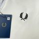 Чоловіча олімпійка Fred Perry з лампасами молочна Кофта Фред Пері на блискавці без капюшона Хар-526 фото 2