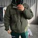 Чоловіча куртка оверсайз з капюшоном хакі Вітровка з плащової тканини утеплена Smm-KB60 фото 1