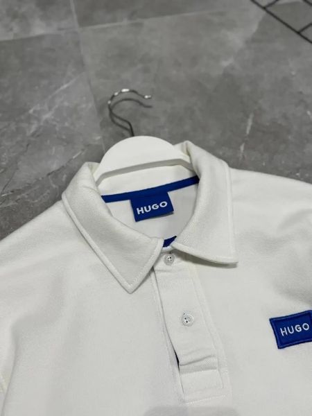 Чоловічий светр Hugo Boss білий з синім Кофта Хьюго Босс без капюшона Моло-NX31 фото