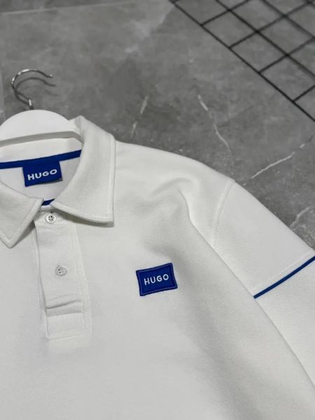 Чоловічий светр Hugo Boss білий з синім Кофта Хьюго Босс без капюшона Моло-NX31 фото