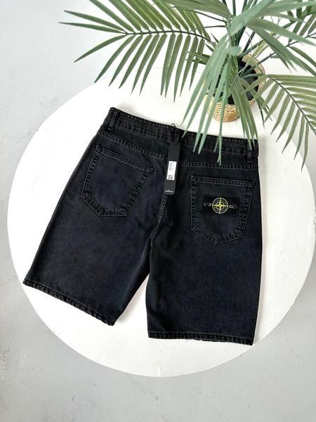 Мужские джинсовые шорты Stone Island голубые Cas-3 фото