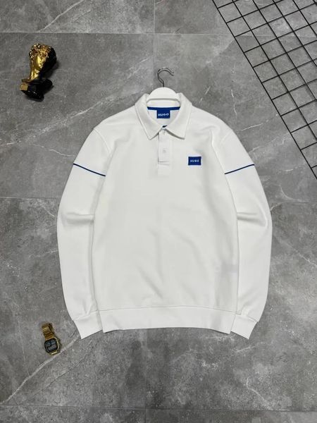 Чоловічий светр Hugo Boss білий з синім Кофта Хьюго Босс без капюшона Моло-NX31 фото