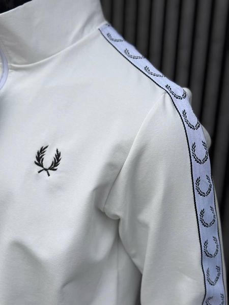 Чоловічий костюм Fred Perry з лампасами молочний Комплект Фред Перрі Кофта Штани Хар-525 фото