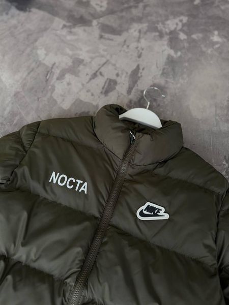 Мужская зимняя куртка Nike Nocta хаки Пуховик Найк Нокта без капюшона Моло-33703 фото