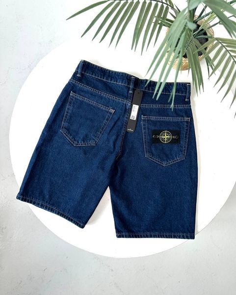 Мужские джинсовые шорты Stone Island голубые Cas-3 фото
