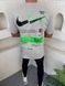 Чоловіча оверсайз футболка Nike Off-White сіра з зеленим Теніска Найк Офф-Вайт Моло-4053 фото